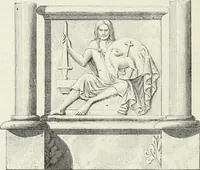 An illustration from Caractâeristiques des saints dans l'art populaire (1867)