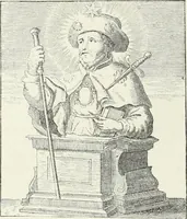 An illustration from Caractâeristiques des saints dans l'art populaire (1867)