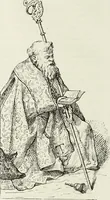 An illustration from Caractâeristiques des saints dans l'art populaire (1867)