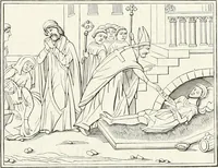 An illustration from Caractâeristiques des saints dans l'art populaire (1867)