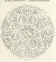 An illustration from Caractâeristiques des saints dans l'art populaire (1867)