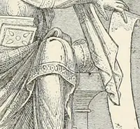 An illustration from Caractâeristiques des saints dans l'art populaire (1867)
