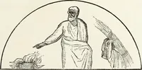 An illustration from Caractâeristiques des saints dans l'art populaire (1867)