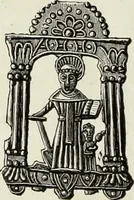 An illustration from Caractâeristiques des saints dans l'art populaire (1867)