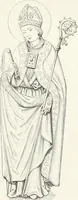 An illustration from Caractâeristiques des saints dans l'art populaire (1867)