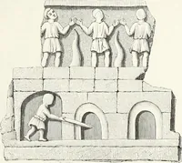 An illustration from Caractâeristiques des saints dans l'art populaire (1867)