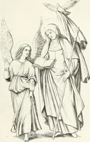 An illustration from Caractâeristiques des saints dans l'art populaire (1867)