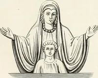 An illustration from Caractâeristiques des saints dans l'art populaire (1867)