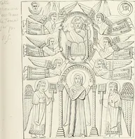 An illustration from Caractâeristiques des saints dans l'art populaire (1867)