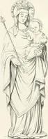 An illustration from Caractâeristiques des saints dans l'art populaire (1867)