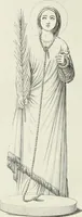 An illustration from Caractâeristiques des saints dans l'art populaire (1867)