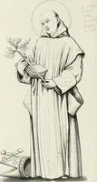 An illustration from Caractâeristiques des saints dans l'art populaire (1867)