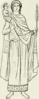 An illustration from Caractâeristiques des saints dans l'art populaire (1867)
