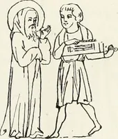 An illustration from Caractâeristiques des saints dans l'art populaire (1867)