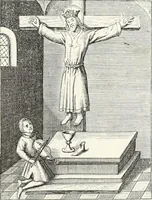 An illustration from Caractâeristiques des saints dans l'art populaire (1867)