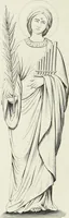 An illustration from Caractâeristiques des saints dans l'art populaire (1867)