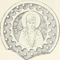 An illustration from Caractâeristiques des saints dans l'art populaire (1867)