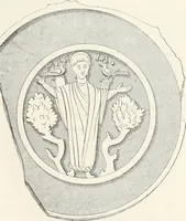 An illustration from Caractâeristiques des saints dans l'art populaire (1867)