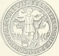 An illustration from Caractâeristiques des saints dans l'art populaire (1867)