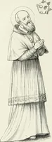 An illustration from Caractâeristiques des saints dans l'art populaire (1867)