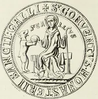 An illustration from Caractâeristiques des saints dans l'art populaire (1867)