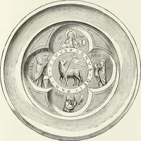 An illustration from Caractâeristiques des saints dans l'art populaire (1867)