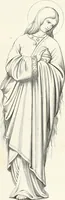 An illustration from Caractâeristiques des saints dans l'art populaire (1867)