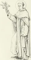 An illustration from Caractâeristiques des saints dans l'art populaire (1867)