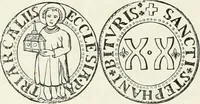 An illustration from Caractâeristiques des saints dans l'art populaire (1867)