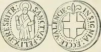 An illustration from Caractâeristiques des saints dans l'art populaire (1867)