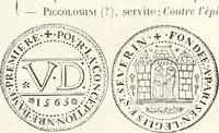 An illustration from Caractâeristiques des saints dans l'art populaire (1867)