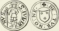 An illustration from Caractâeristiques des saints dans l'art populaire (1867)