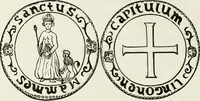 An illustration from Caractâeristiques des saints dans l'art populaire (1867)