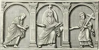 An illustration from Caractâeristiques des saints dans l'art populaire (1867)