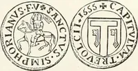 An illustration from Caractâeristiques des saints dans l'art populaire (1867)
