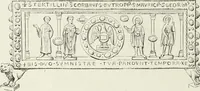 An illustration from Caractâeristiques des saints dans l'art populaire (1867)