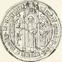 An illustration from Caractâeristiques des saints dans l'art populaire (1867)