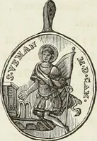 An illustration from Caractâeristiques des saints dans l'art populaire (1867)