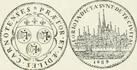 An illustration from Caractâeristiques des saints dans l'art populaire (1867)