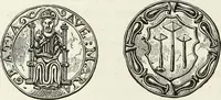 An illustration from Caractâeristiques des saints dans l'art populaire (1867)