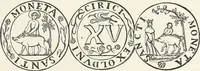 An illustration from Caractâeristiques des saints dans l'art populaire (1867)
