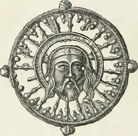 An illustration from Caractâeristiques des saints dans l'art populaire (1867)