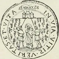 An illustration from Caractâeristiques des saints dans l'art populaire (1867)
