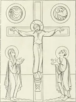 An illustration from Caractâeristiques des saints dans l'art populaire (1867)