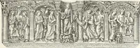 An illustration from Caractâeristiques des saints dans l'art populaire (1867)