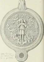 An illustration from Caractâeristiques des saints dans l'art populaire (1867)