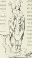 An illustration from Caractâeristiques des saints dans l'art populaire (1867)