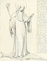 An illustration from Caractâeristiques des saints dans l'art populaire (1867)