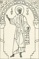 An illustration from Caractâeristiques des saints dans l'art populaire (1867)