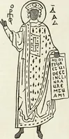 An illustration from Caractâeristiques des saints dans l'art populaire (1867)